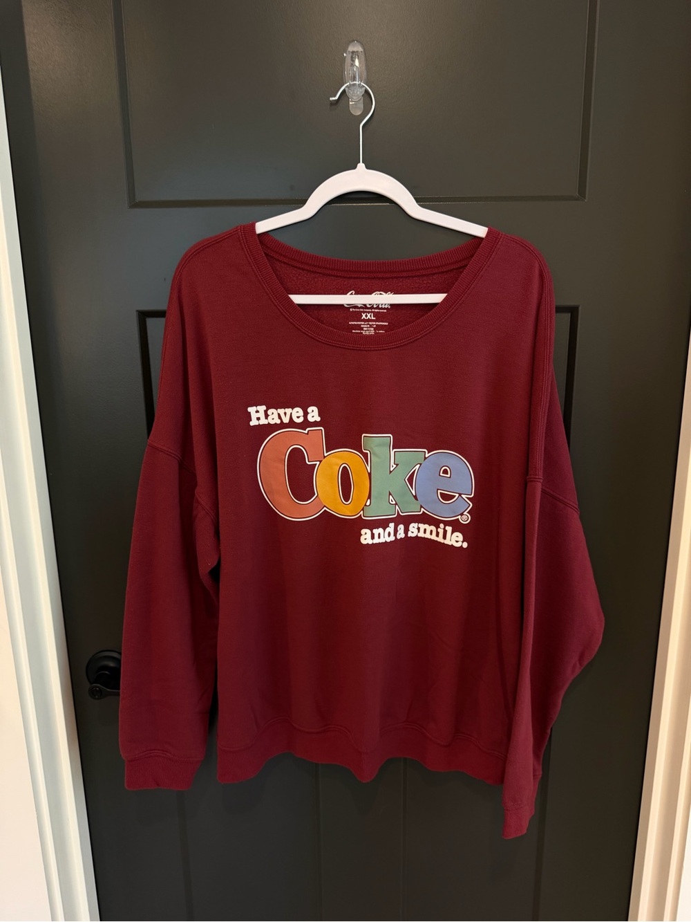 Coca-Cola Have a Coke and a Smile Graphic Sweatshirt - XXL